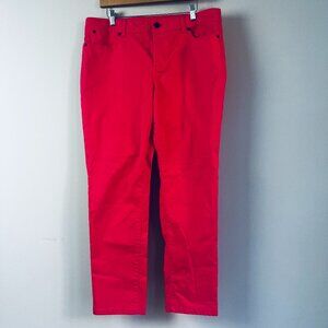 Talbots Hot Pink Signature Slim Ankle Jeans 14/32